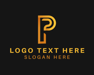 App - Modern Digital Letter P logo design