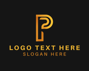 Application - Modern Digital Letter P logo design