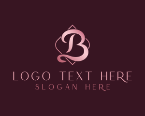 Rose Gold - Elegant Beauty Letter B logo design