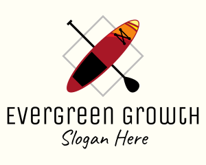 Growing - Kayak Canoe & Oar logo design
