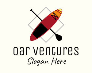 Kayak Canoe & Oar logo design