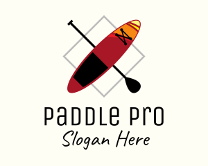 Kayak Canoe & Oar logo design