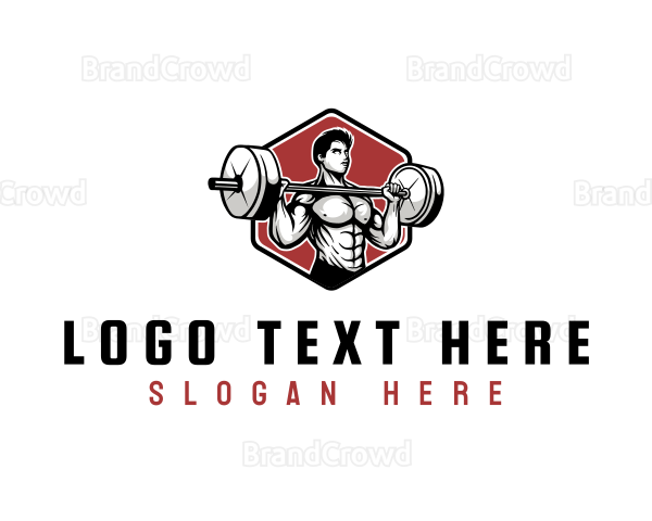 Barbell Lifting Fitness Logo