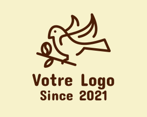 Latte - Dove Bean Branch logo design