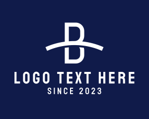 Letter B - Bridge Structure Arch logo design