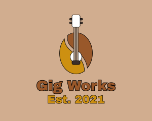 Gig - Coffee Bean Guitar logo design