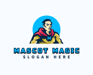 Masculine Male Superhero logo design