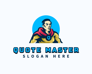 Masculine Male Superhero logo design