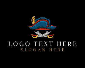 Pirate Hat Sword Logo