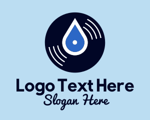 Singer - Vinyl Water Droplet logo design