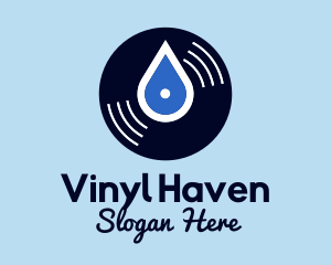 Vinyl - Vinyl Water Droplet logo design