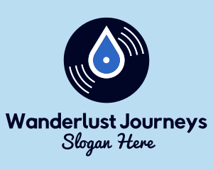 Playlist - Vinyl Water Droplet logo design