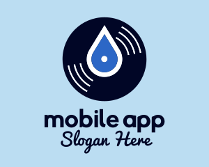Singer - Vinyl Water Droplet logo design