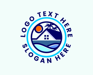 Tour - Palm Tree Beach House logo design