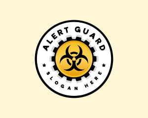 Warning - Industrial Biohazard Gear logo design