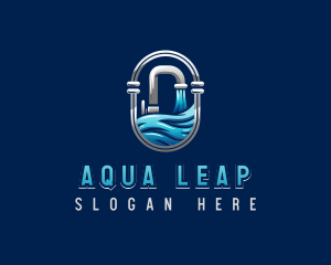 Water Faucet Plumbing logo design