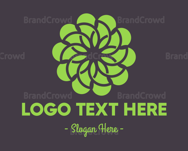 Green Flower Pattern Logo