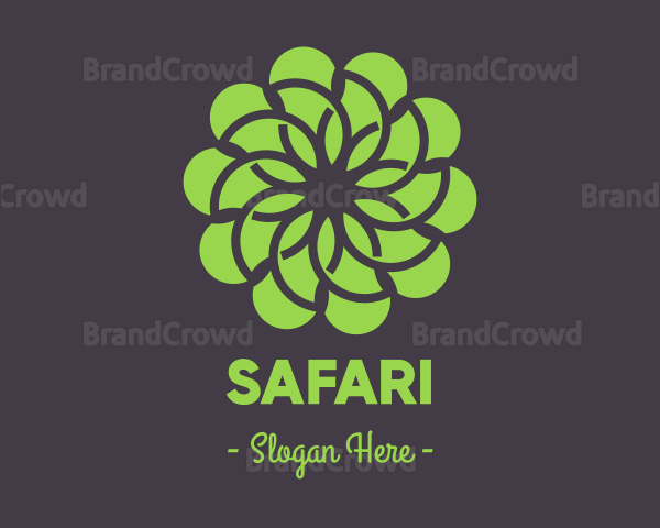 Green Flower Pattern Logo