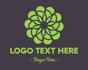 Makeup - Green Flower Pattern logo design