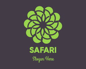 Green Flower Pattern Logo