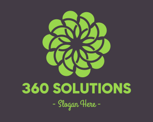 Green Flower Pattern logo design