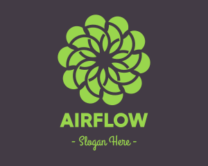 Green Flower Pattern logo design