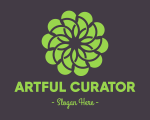 Green Flower Pattern logo design