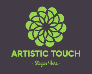 Green Flower Pattern logo design