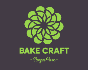 Green Flower Pattern logo design