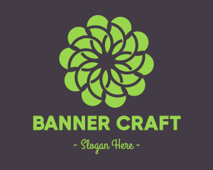 Green Flower Pattern logo design