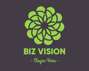 Green Flower Pattern logo design