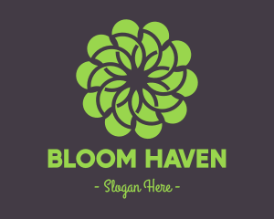 Green Flower Pattern logo design