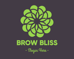 Green Flower Pattern logo design