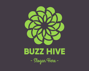 Green Flower Pattern logo design