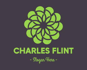 Green Flower Pattern logo design