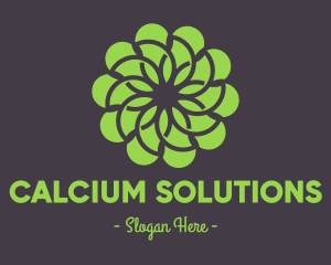 Green Flower Pattern logo design