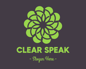 Green Flower Pattern logo design