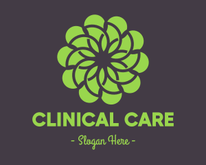 Green Flower Pattern logo design