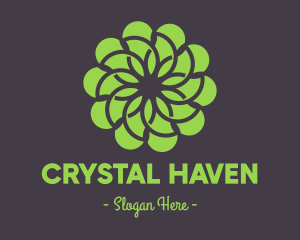 Green Flower Pattern logo design