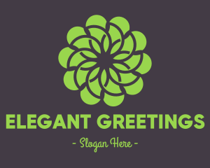 Green Flower Pattern logo design