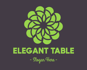 Green Flower Pattern logo design