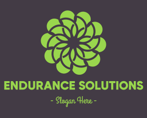 Green Flower Pattern logo design