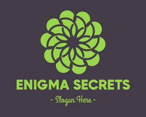 Green Flower Pattern logo design