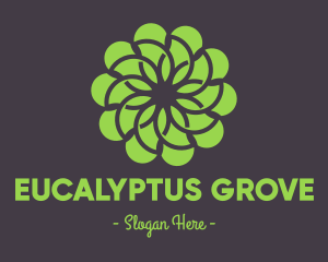 Green Flower Pattern logo design