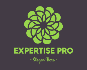 Green Flower Pattern logo design