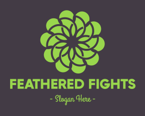 Green Flower Pattern logo design