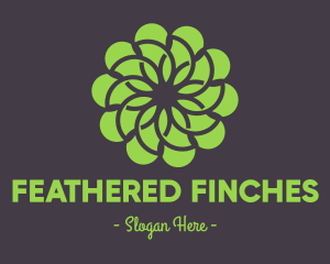 Green Flower Pattern logo design