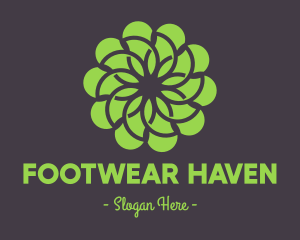 Green Flower Pattern logo design