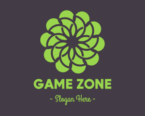 Green Flower Pattern logo design