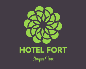 Green Flower Pattern logo design